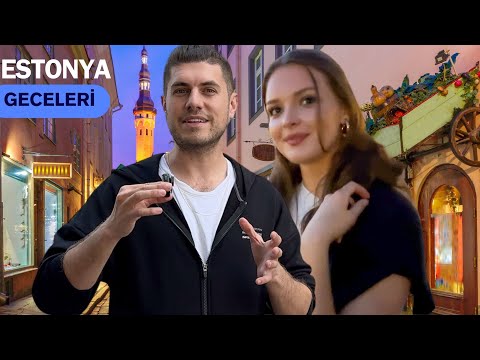 Gece Vakti Estonya Sokakları | Tallinn Beyaz Geceler - 361 🇪🇪