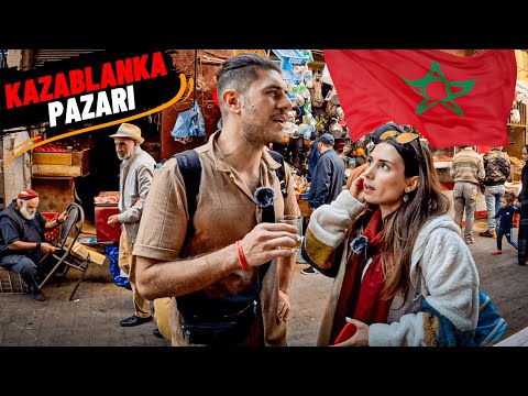 Kız Arkadaşımla Fas Yerel Pazarlarını Geziyoruz! (Kazablanka)-207 🇲🇦