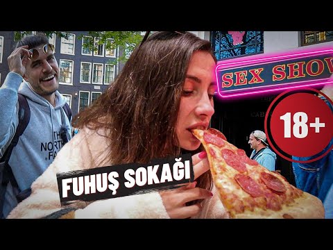 Amsterdam Ateşli Sokak Yemekleri! (Red-light district)-158 🇳🇱