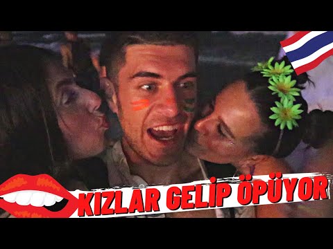 BU ADADA KIZLAR GELİP ÖPÜYOR!(Tayland Koh Phangan Gece Hayatı)-51