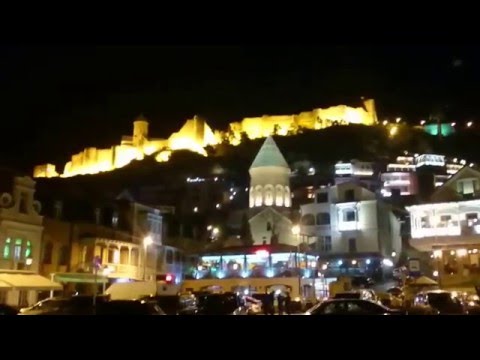 Old Town-Eski Şehir Bölgesi Gece-Tiflis-Gürcistan