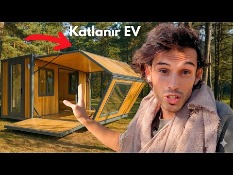 Türkiye'de Üretiliyor! - 10 dakikada kurulan KATLANIR EV incelemesi (39 m²)