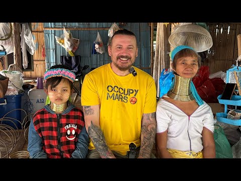 Uzun Boyunlu Karen Kabilesini Ziyaret Ettim! Tayland 