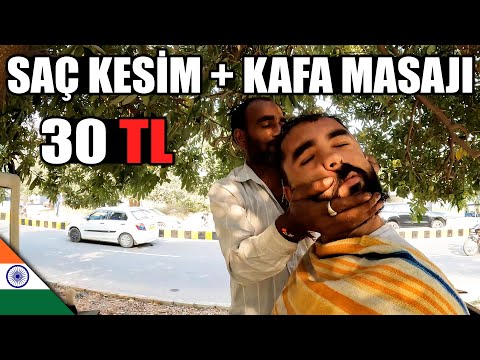 Hintli Berber Sokakta 30 TL'ye Saç Kesiyor | KAFA MASAJI 🇮🇳 ~521