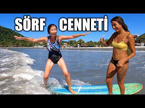 Koreli Yenge SÖRF Öğreniyor | UBATUBA 🇧🇷 ~362