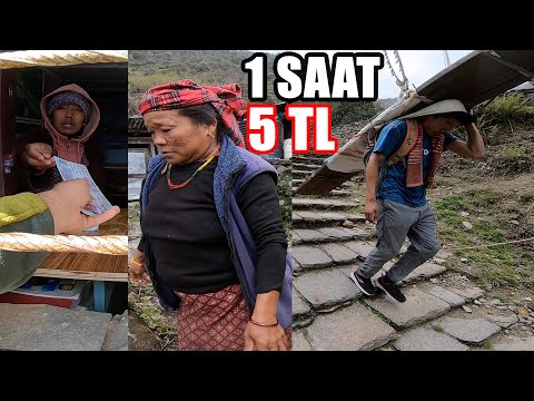 Bakın Yiyeceklerini Dağda Nasıl Taşıyorlar !! (NEPAL-HİMALAYA) ~276