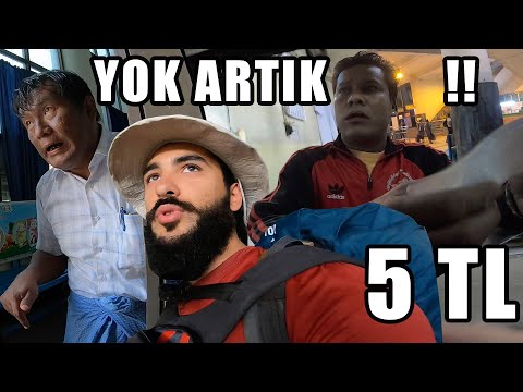 Corona Virüslü Tren Yolculuğu (Myanmar'da Su Parasına-10 saat-180km) ~226