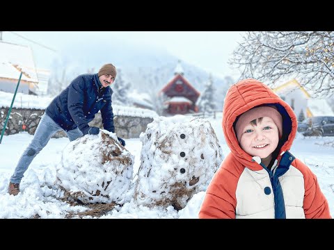 Avusturya’da Köy Hayatı | İlk Kardan Adamı Yaptık! ☃️