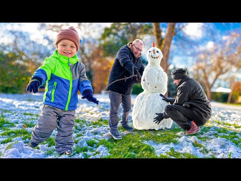 Avusturya'da Kışın İlk Kardan Adamını Yaptık!