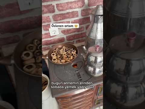 Köy Evinde sobada balık ve patates keyfi