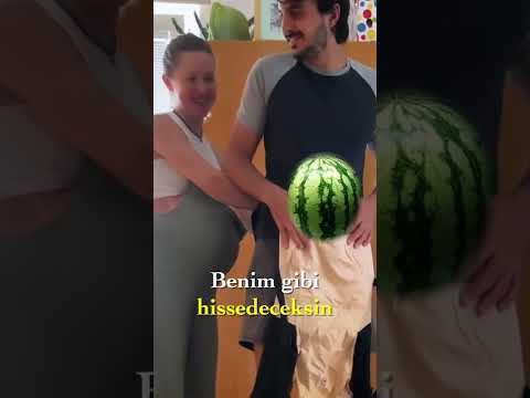 Hamile eşim: Karnına Karpuz koyarsak benim gibi hissedeceksin! #shorts