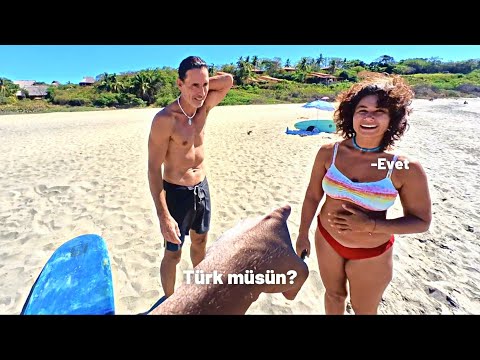 Meksika Plajında Soru Sorduğum Sörfçü Türk Çıktı 