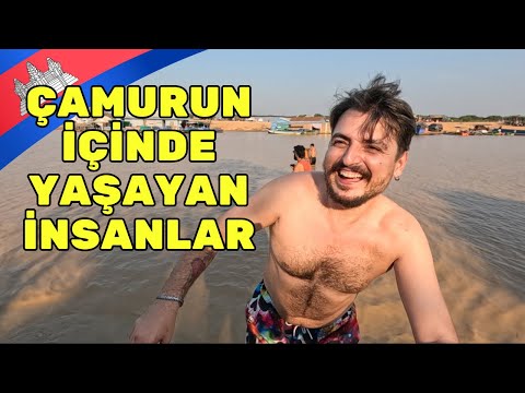 #5S/53B 🇰🇭 KAMBOÇYA KÖYLERİNDE BALIK İÇİN YERLİLERLE ÇAMURLU GÖLE GİRDİK !