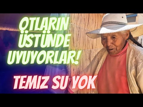 #3S/107B 🇵🇪HAYATLARI ÇOK ZOR ! YÜZEN ADADA YAŞAYAN AYMARA YERLİLERİNİ ZİYARET ETTİM !