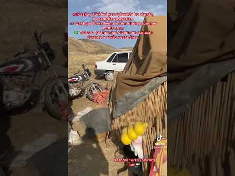 Kaşkay Türkleri yılın sıcak dönemlerinde burada , çadırda yaşıyorlar.