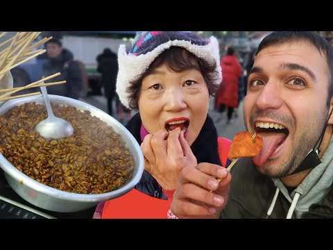 BÖCEK YİYORLAR!! Kore'de İLGİNÇ Sokak Yemekleri (Seoul VLOG)