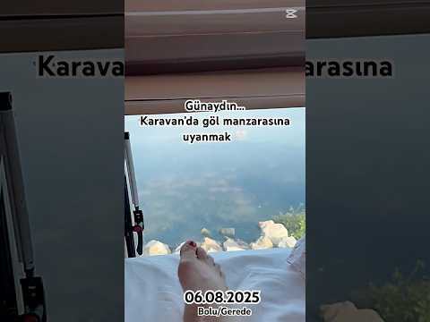 Karavanda göl manzarasına uyanmak 🤍 #karavan #minimalism #travel #karavancılık