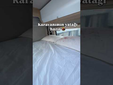 Bembeyaz çarşaf, rahat bir yatak 🤍 #karavan #karavancılık #minimalism