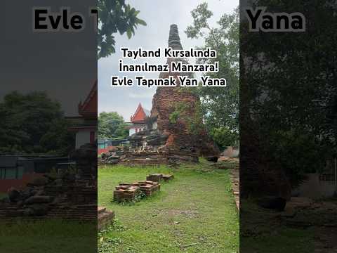 Tayland Kırsalında İnanılmaz Manzara! Evle Tapınak Yan Yana #tapınak #temple