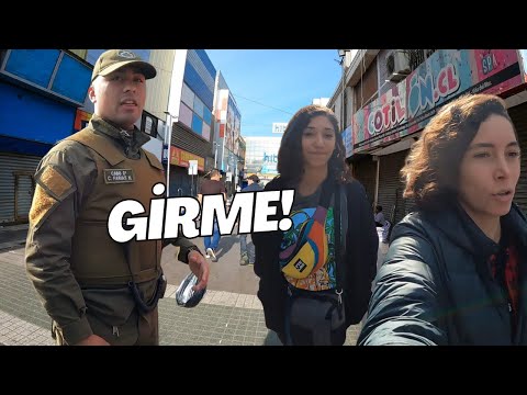 Şili’de polisin girmeyin diye uyardığı pazardayız 🇨🇱