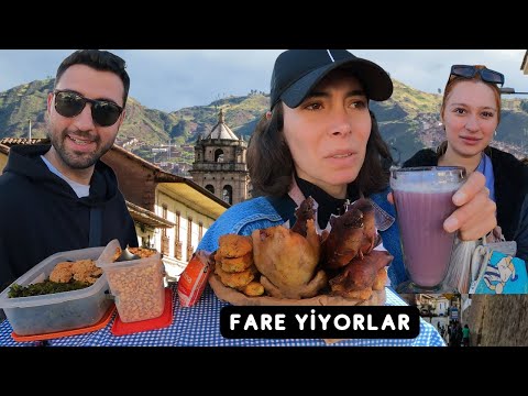 Cusco' da  Yemek (CUY/FARE) festivali ~ Amerikalı kızlarla MEYVE denemesi @cagatayozdemir7  ile
